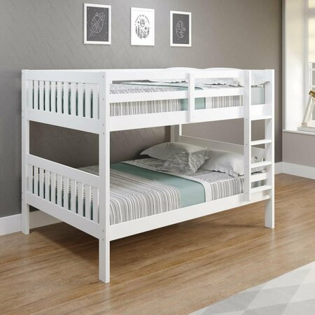 DONCO PD-1015-3FFW Full Over Mission Bunk Bed, White PD_1015_3FFW